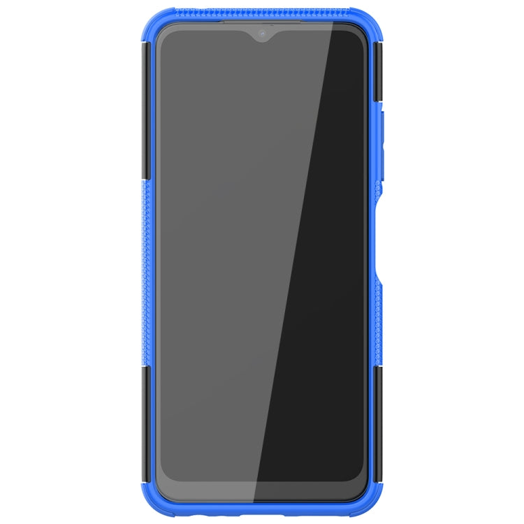 For Samsung Galaxy A22 5G Tire Texture Shockproof TPU+PC Protective Case with Holder