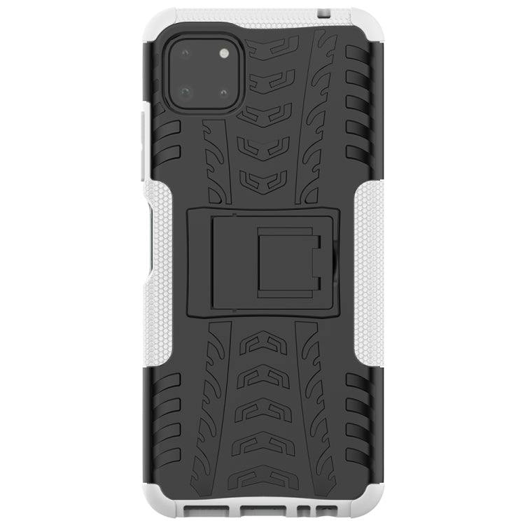 For Samsung Galaxy A22 5G Tire Texture Shockproof TPU+PC Protective Case with Holder