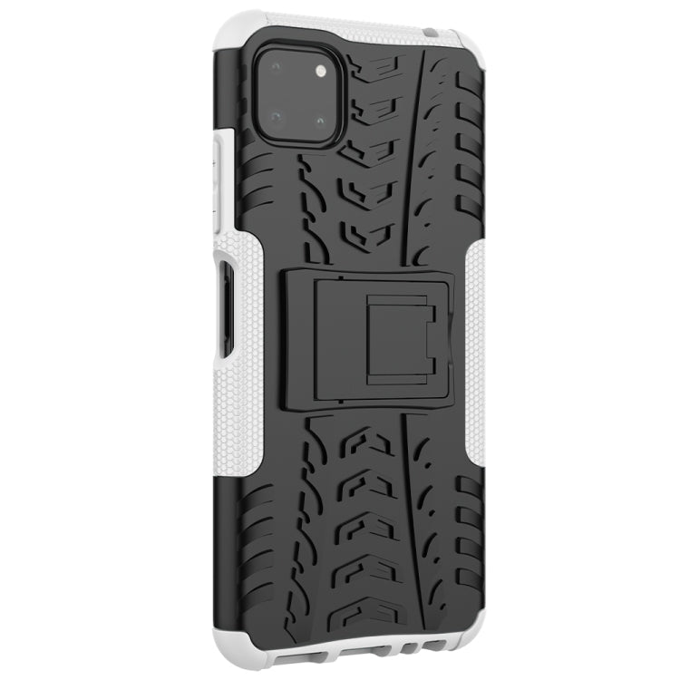 For Samsung Galaxy A22 5G Tire Texture Shockproof TPU+PC Protective Case with Holder
