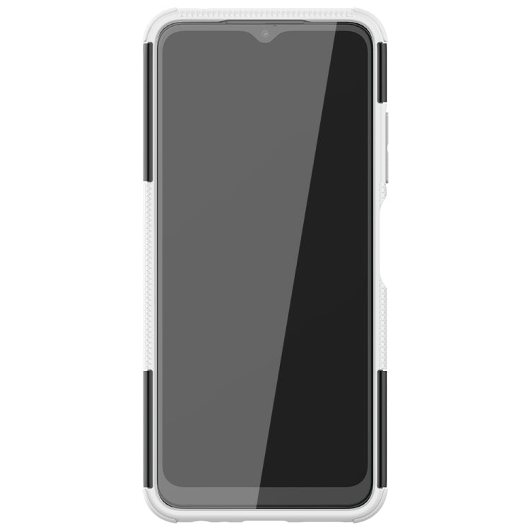 For Samsung Galaxy A22 5G Tire Texture Shockproof TPU+PC Protective Case with Holder