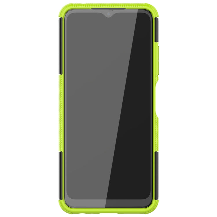 For Samsung Galaxy A22 5G Tire Texture Shockproof TPU+PC Protective Case with Holder