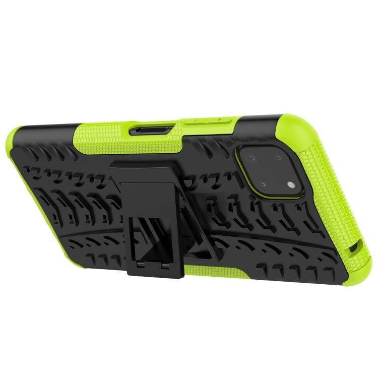 For Samsung Galaxy A22 5G Tire Texture Shockproof TPU+PC Protective Case with Holder
