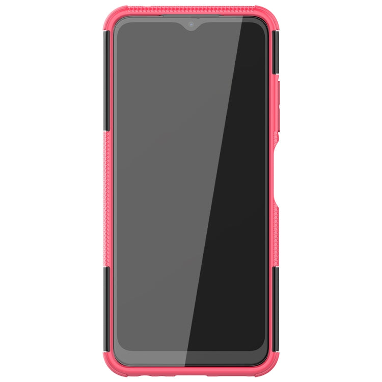 For Samsung Galaxy A22 5G Tire Texture Shockproof TPU+PC Protective Case with Holder