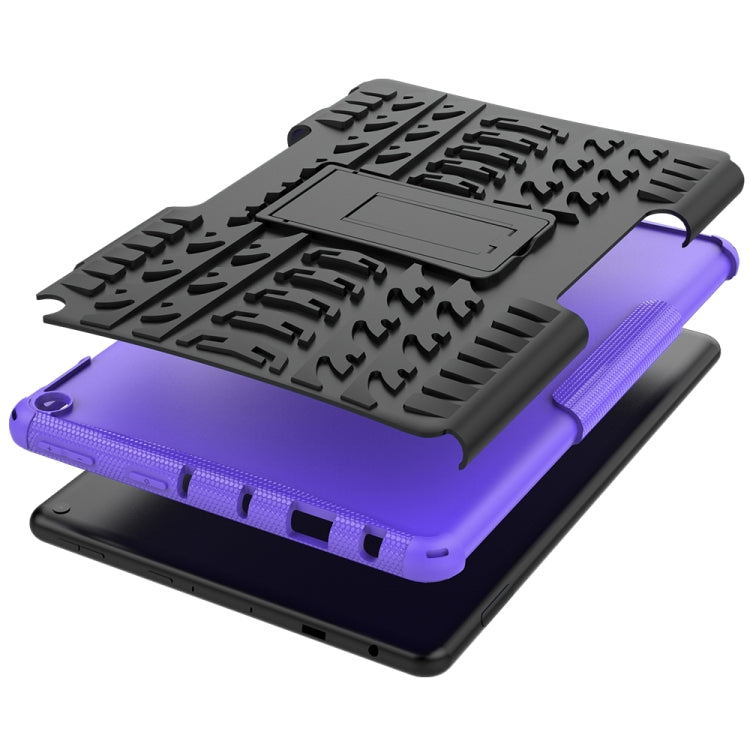 For Amazon Fire HD 10 2021 Tire Texture Shockproof TPU+PC Protective Case with Holder