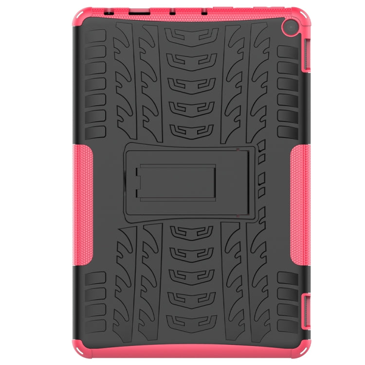 For Amazon Fire HD 10 2021 Tire Texture Shockproof TPU+PC Protective Case with Holder