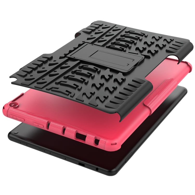For Amazon Fire HD 10 2021 Tire Texture Shockproof TPU+PC Protective Case with Holder
