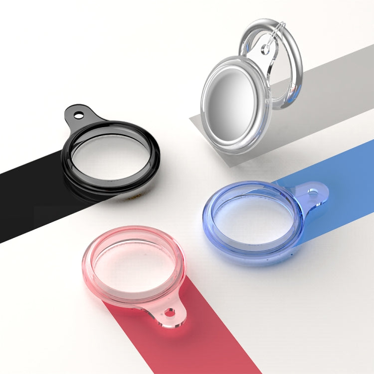 Glacier TPU Anti-scratch Shockproof Protective Cover Soft Case with Spring Clasp Hanging Ring For AirTag