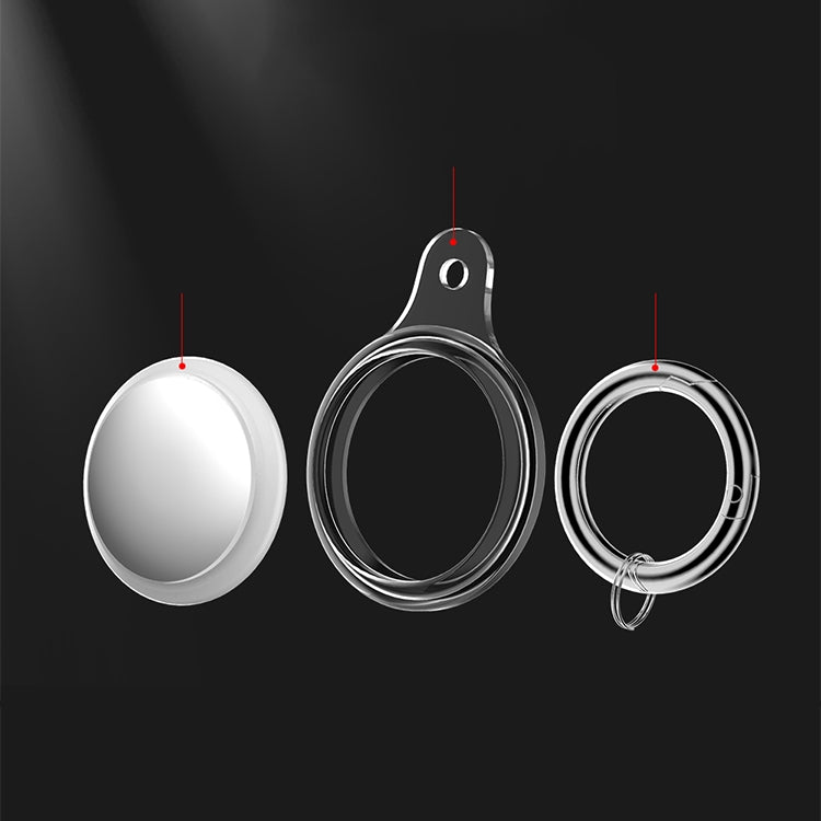 Glacier TPU Anti-scratch Shockproof Protective Cover Soft Case with Spring Clasp Hanging Ring For AirTag