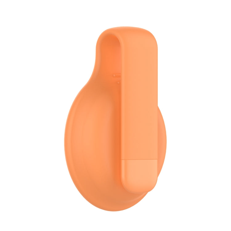 For AirTag Silica Gel Anti-scratch Shockproof Protective Cover Soft Case with Steel Clip