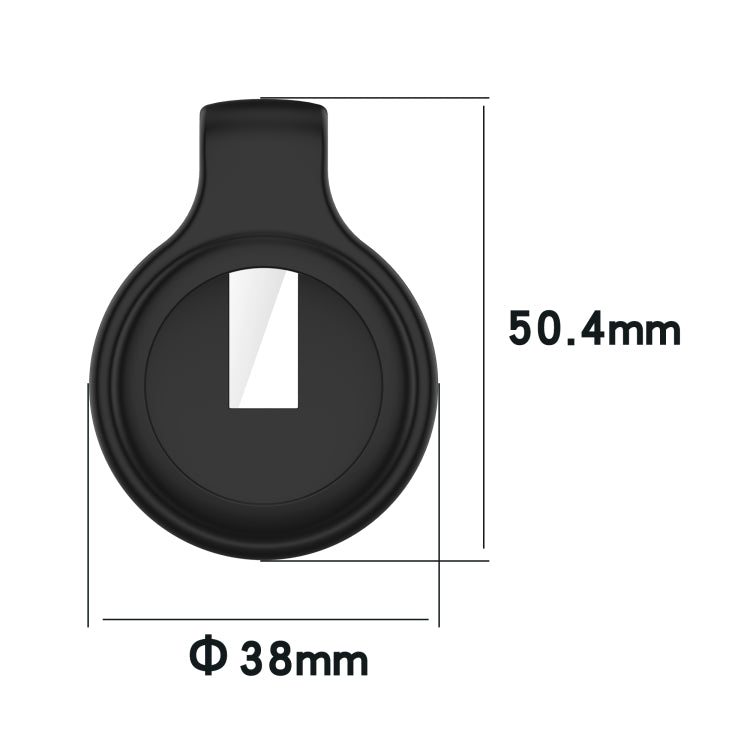 For AirTag Silica Gel Anti-scratch Shockproof Protective Cover Soft Case with Steel Clip