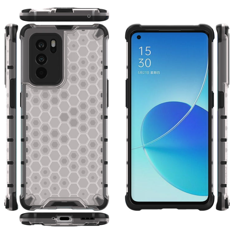 For OPPO Reno6 Pro 5G Shockproof Honeycomb PC + TPU Protective Case