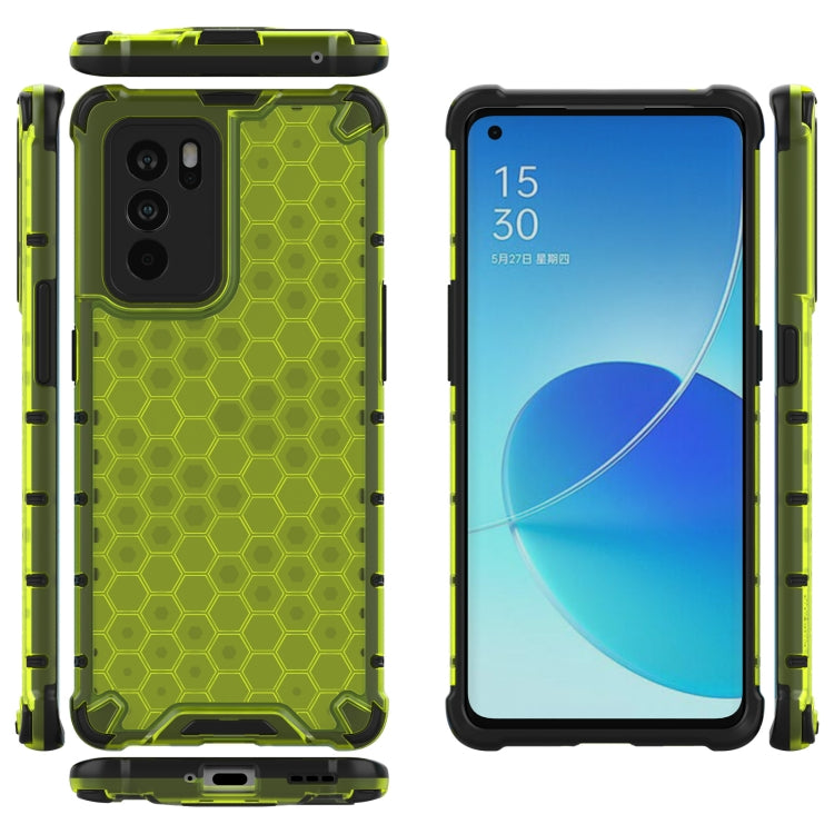 For OPPO Reno6 Pro 5G Shockproof Honeycomb PC + TPU Protective Case