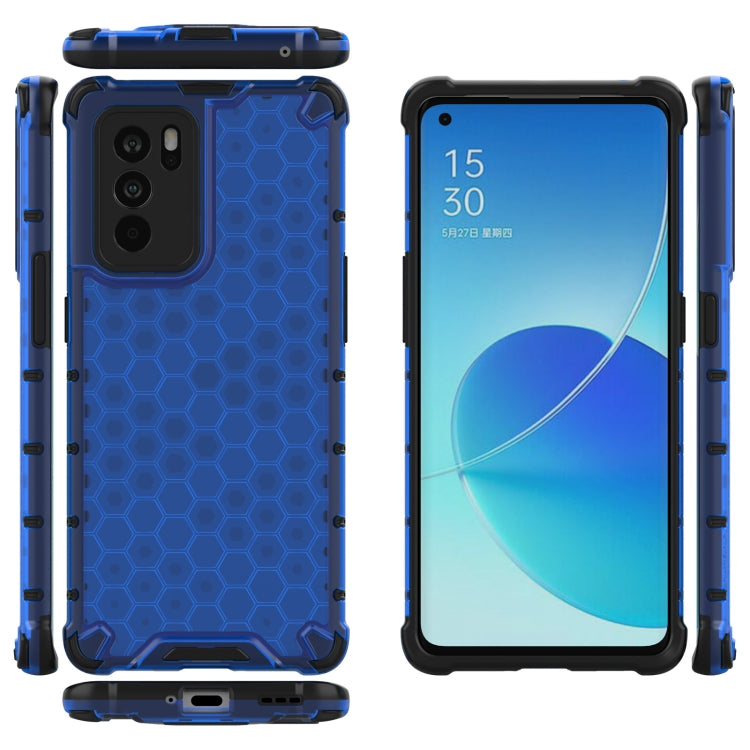 For OPPO Reno6 Pro 5G Shockproof Honeycomb PC + TPU Protective Case