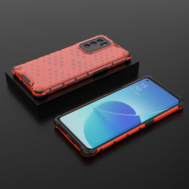 For OPPO Reno6 Pro 5G Shockproof Honeycomb PC + TPU Protective Case