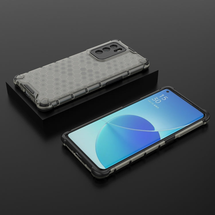 For OPPO Reno6 Pro 5G Shockproof Honeycomb PC + TPU Protective Case