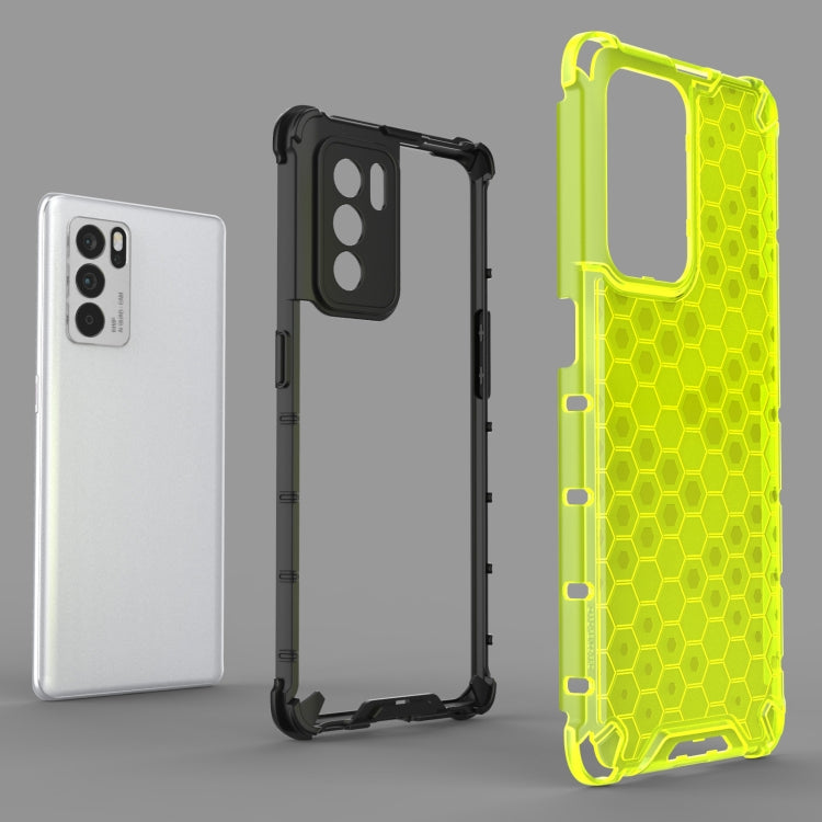 For OPPO Reno6 Pro 5G Shockproof Honeycomb PC + TPU Protective Case