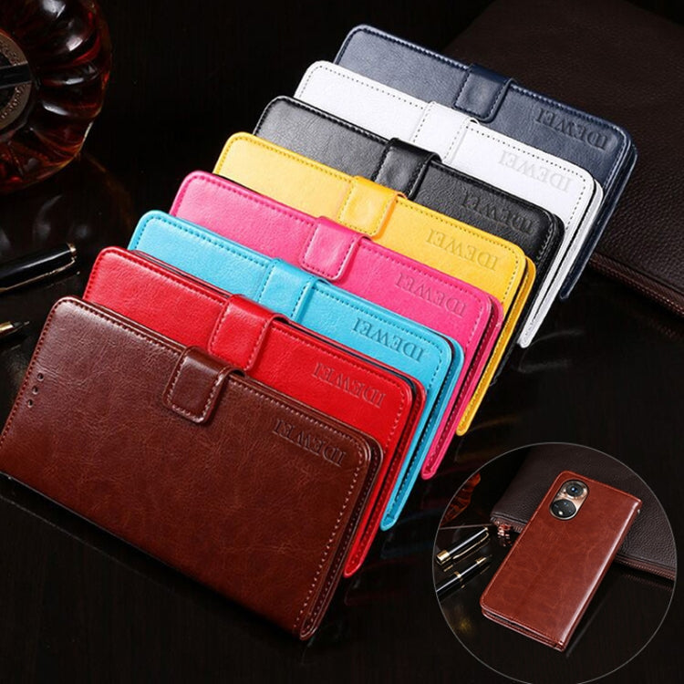 For Honor 50 Pro idewei Crazy Horse Texture Horizontal Flip Leather Case with Holder & Card Slots & Wallet