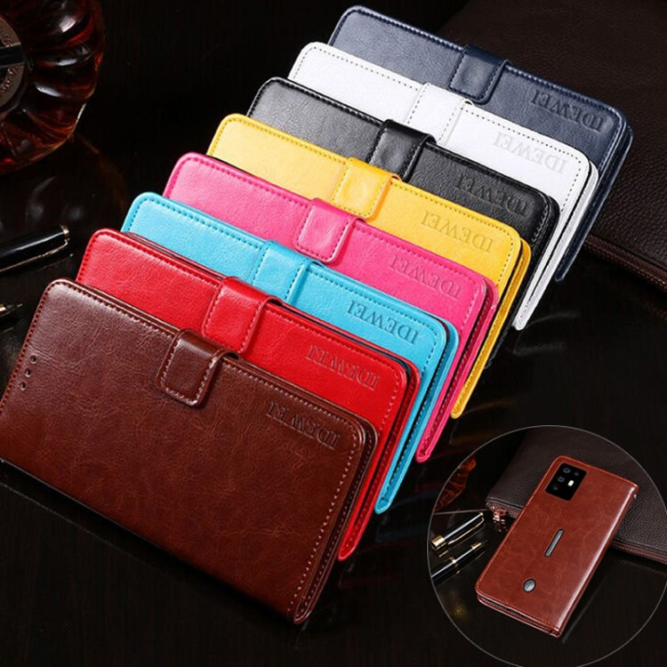 For ZTE Nubia Red Magic 6R idewei Crazy Horse Texture Horizontal Flip Leather Case with Holder & Card Slots & Wallet