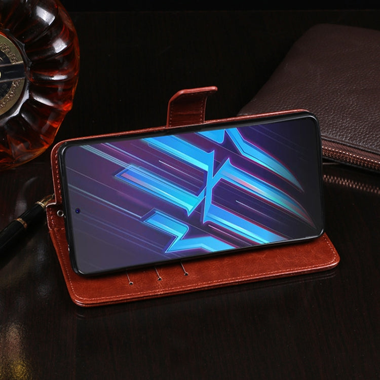 For ZTE Nubia Red Magic 6R idewei Crazy Horse Texture Horizontal Flip Leather Case with Holder & Card Slots & Wallet