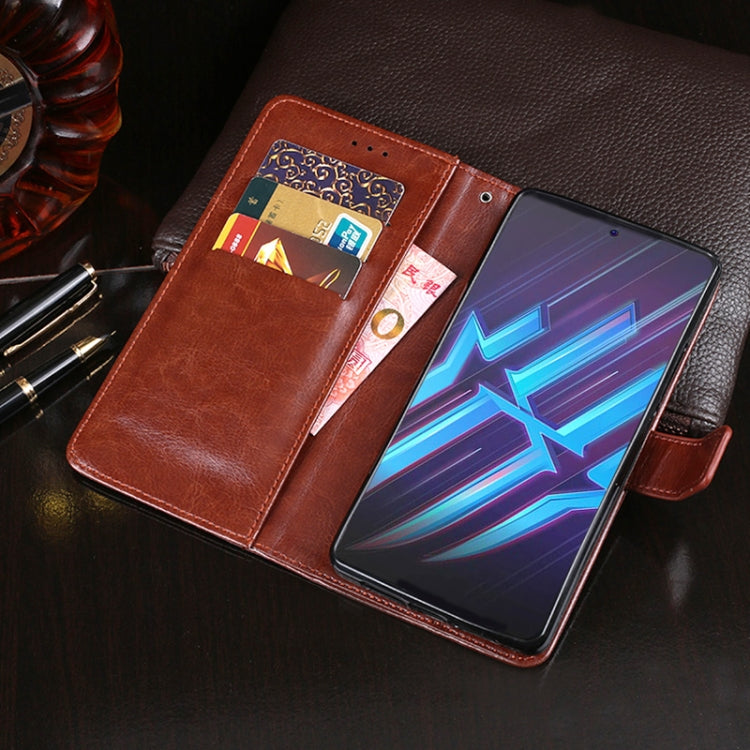 For ZTE Nubia Red Magic 6R idewei Crazy Horse Texture Horizontal Flip Leather Case with Holder & Card Slots & Wallet