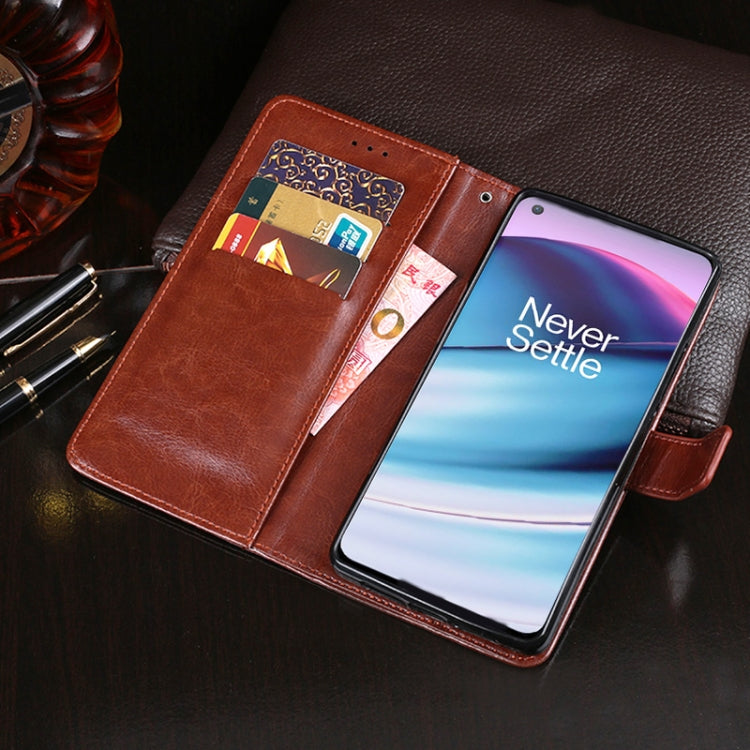 For OnePlus Nord CE 5G idewei Crazy Horse Texture Horizontal Flip Leather Case with Holder & Card Slots & Wallet