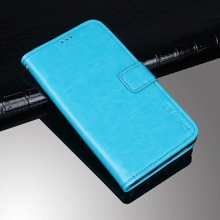 For OPPO Reno6 5G idewei Crazy Horse Texture Horizontal Flip Leather Case with Holder & Card Slots & Wallet
