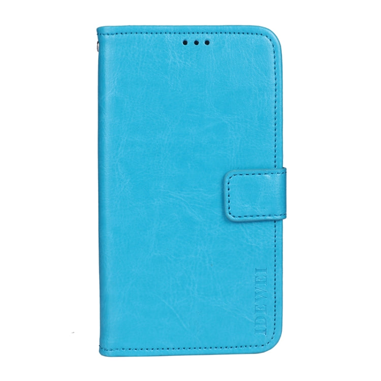 For OPPO Reno6 5G idewei Crazy Horse Texture Horizontal Flip Leather Case with Holder & Card Slots & Wallet