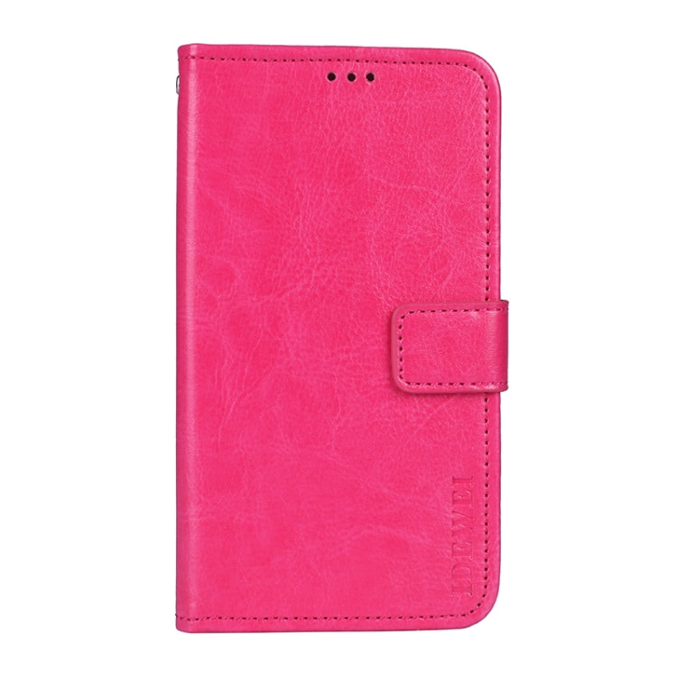 For OPPO Reno6 Pro 5G idewei Crazy Horse Texture Horizontal Flip Leather Case with Holder & Card Slots & Wallet