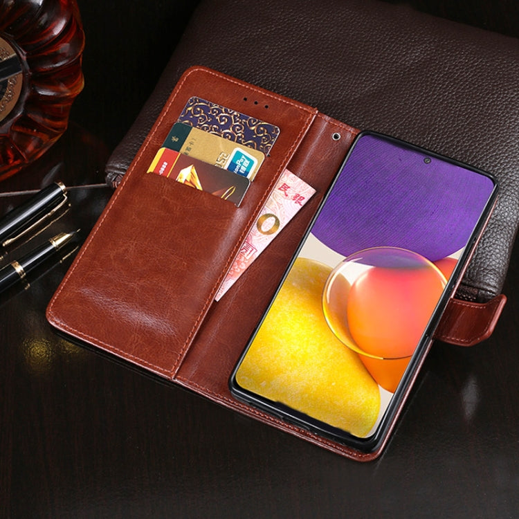 For Samsung Galaxy A82 5G idewei Crazy Horse Texture Horizontal Flip Leather Case with Holder & Card Slots & Wallet