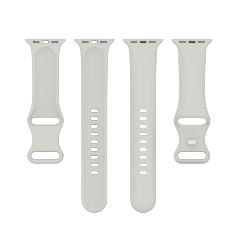 Small Size Silicone Watch Band For Apple Watch Series 9&8&7 41mm / SE 3&SE 2&6&SE&5&4 40mm / 3&2&1 38mm - Starlight
