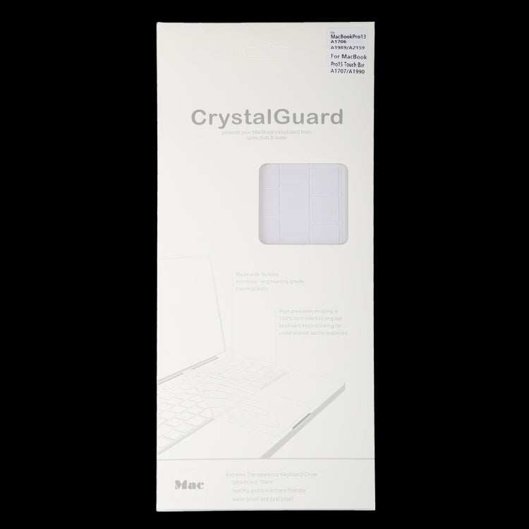 Laptop Crystal Keyboard Protective Film For MacBook Pro 13.3 inch A1706 / A1989 / A2159 & Pro 15.4 inch A1707 / A1990 with Touch Bar EU Version(Transparent)