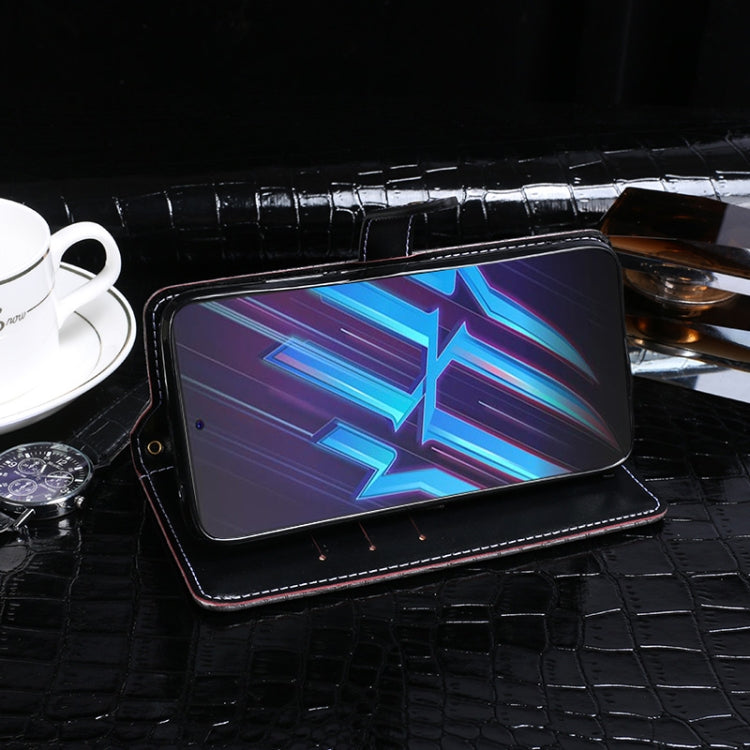 For ZTE Nubia Red Magic 6R idewei Crocodile Texture Horizontal Flip Leather Case with Holder & Card Slots & Wallet