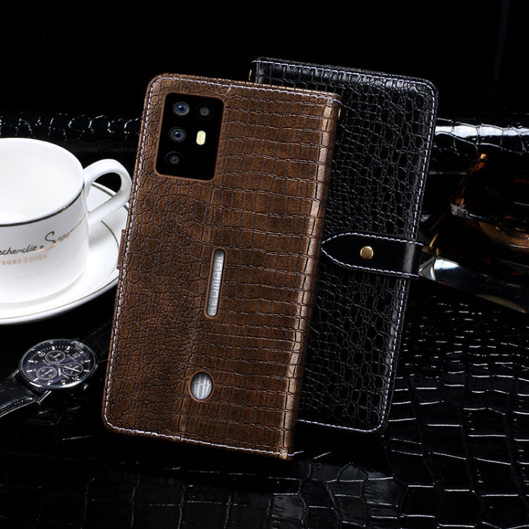 For ZTE Nubia Red Magic 6R idewei Crocodile Texture Horizontal Flip Leather Case with Holder & Card Slots & Wallet