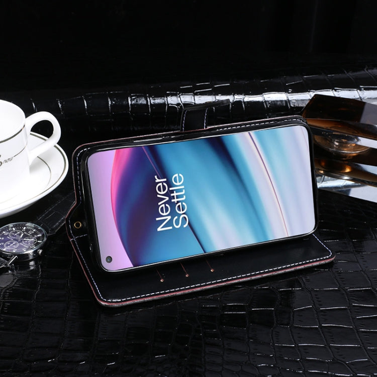 For OnePlus Nord CE 5G idewei Crocodile Texture Horizontal Flip Leather Case with Holder & Card Slots & Wallet