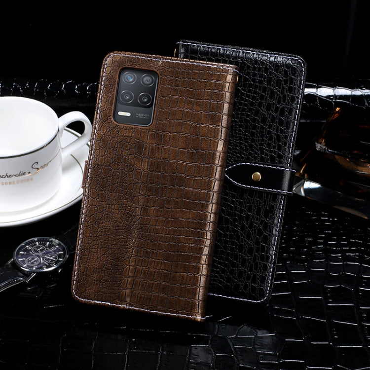 For OPPO Realme Narzo 30 5G idewei Crocodile Texture Horizontal Flip Leather Case with Holder & Card Slots & Wallet
