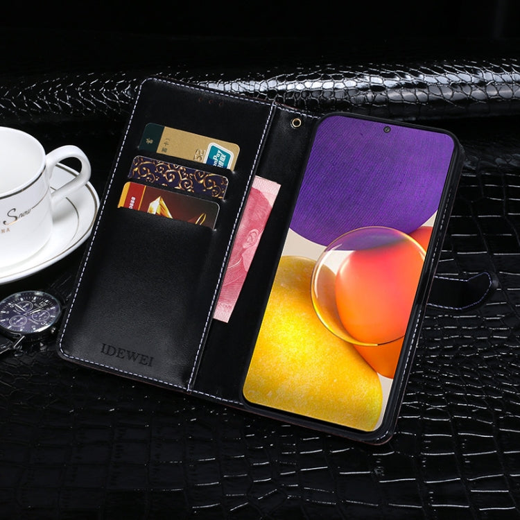 For Samsung Galaxy A82 5G idewei Crocodile Texture Horizontal Flip Leather Case with Holder & Card Slots & Wallet