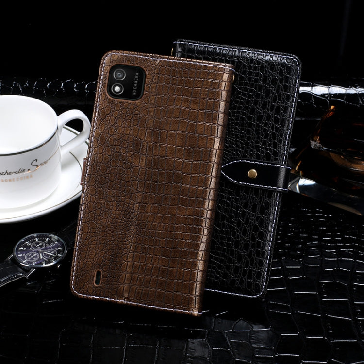 For Wiko Y62 idewei Crocodile Texture Horizontal Flip Leather Case with Holder & Card Slots & Wallet