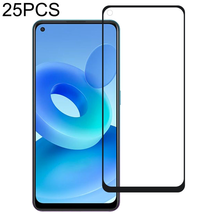 For OPPO A95 5G 25 PCS Full Glue Full Screen Tempered Glass Film