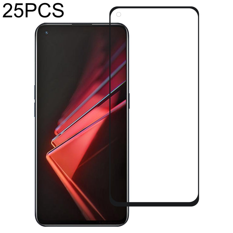 For OPPO K9 25 PCS Full Glue Full Screen Tempered Glass Film
