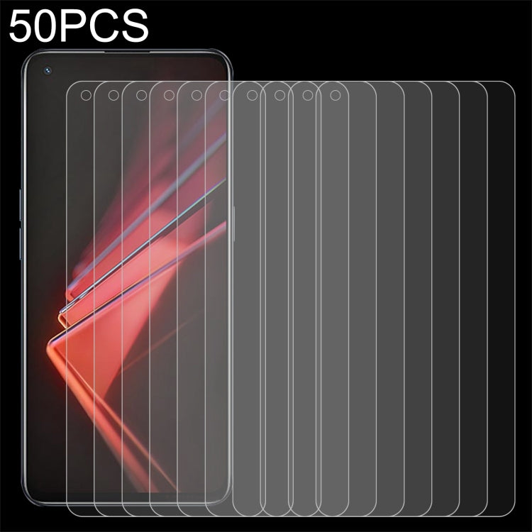 For OPPO K9 50 PCS 0.26mm 9H 2.5D Tempered Glass Film