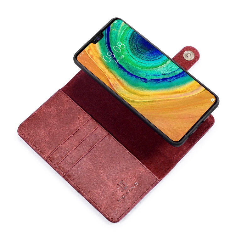 For Huawei Mate 30 DG.MING Crazy Horse Texture Flip Detachable Magnetic Leather Case with Holder & Card Slots & Wallet