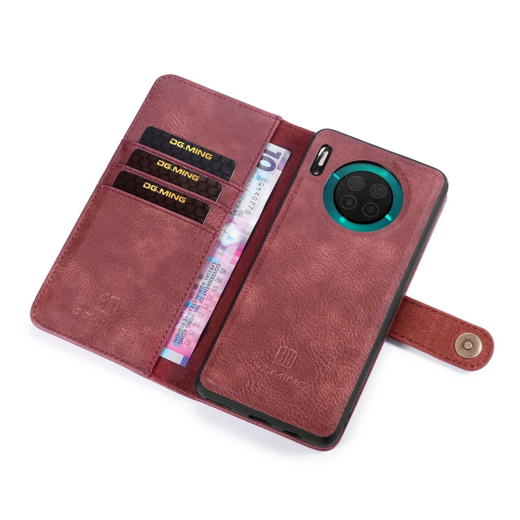 For Huawei Mate 30 DG.MING Crazy Horse Texture Flip Detachable Magnetic Leather Case with Holder & Card Slots & Wallet