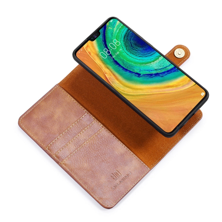 For Huawei Mate 30 DG.MING Crazy Horse Texture Flip Detachable Magnetic Leather Case with Holder & Card Slots & Wallet