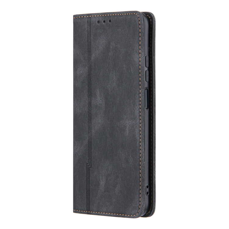 For Xiaomi Poco M3 / Redmi Note 9 4G Skin Feel Pressure Line Magnetic Horizontal Flip Leather Case with Holder & Card Slot & Wallet & Photo Frame