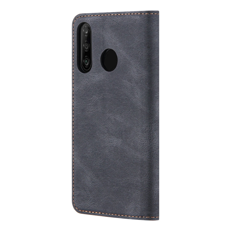 For Huawei P30 lite Skin Feel Pressure Line Magnetic Horizontal Flip Leather Case with Holder & Card Slot & Wallet & Photo Frame