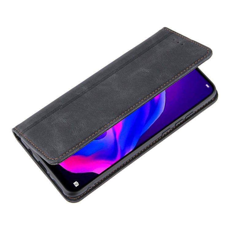 For Huawei P30 lite Skin Feel Pressure Line Magnetic Horizontal Flip Leather Case with Holder & Card Slot & Wallet & Photo Frame