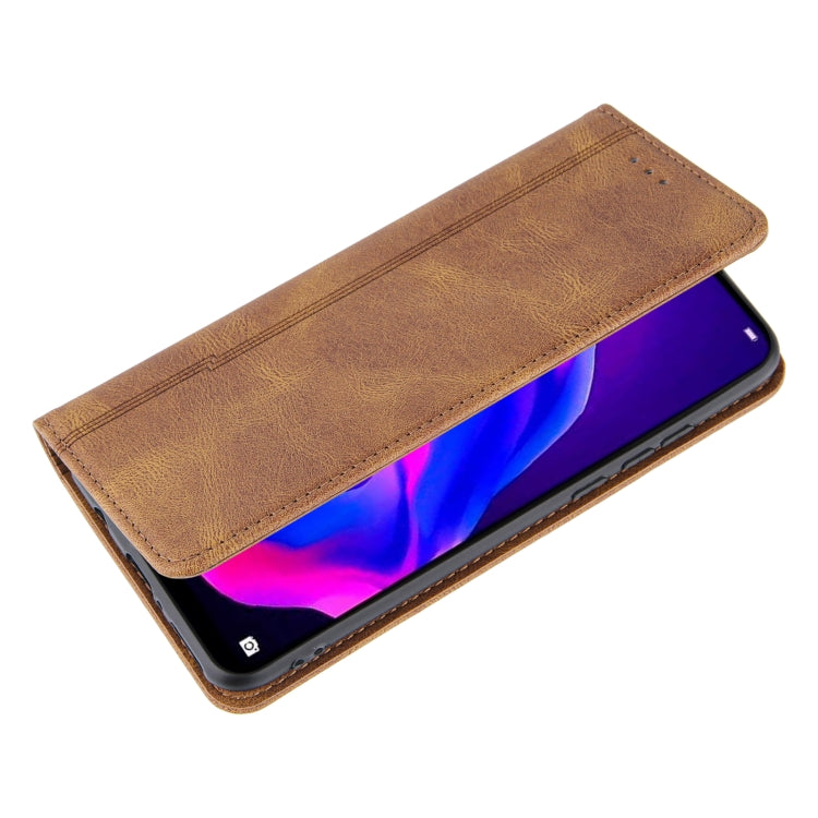 For Huawei P30 lite Skin Feel Pressure Line Magnetic Horizontal Flip Leather Case with Holder & Card Slot & Wallet & Photo Frame