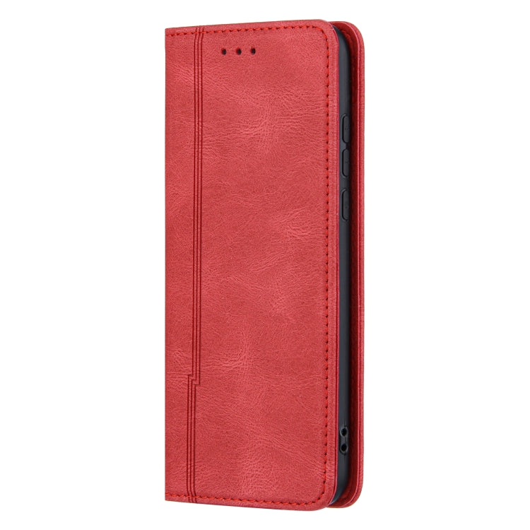 For Huawei P30 lite Skin Feel Pressure Line Magnetic Horizontal Flip Leather Case with Holder & Card Slot & Wallet & Photo Frame