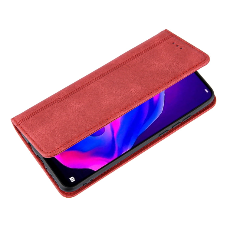 For Huawei P30 lite Skin Feel Pressure Line Magnetic Horizontal Flip Leather Case with Holder & Card Slot & Wallet & Photo Frame