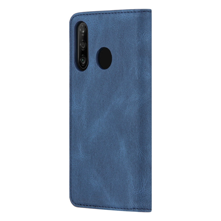 For Huawei P30 lite Skin Feel Pressure Line Magnetic Horizontal Flip Leather Case with Holder & Card Slot & Wallet & Photo Frame